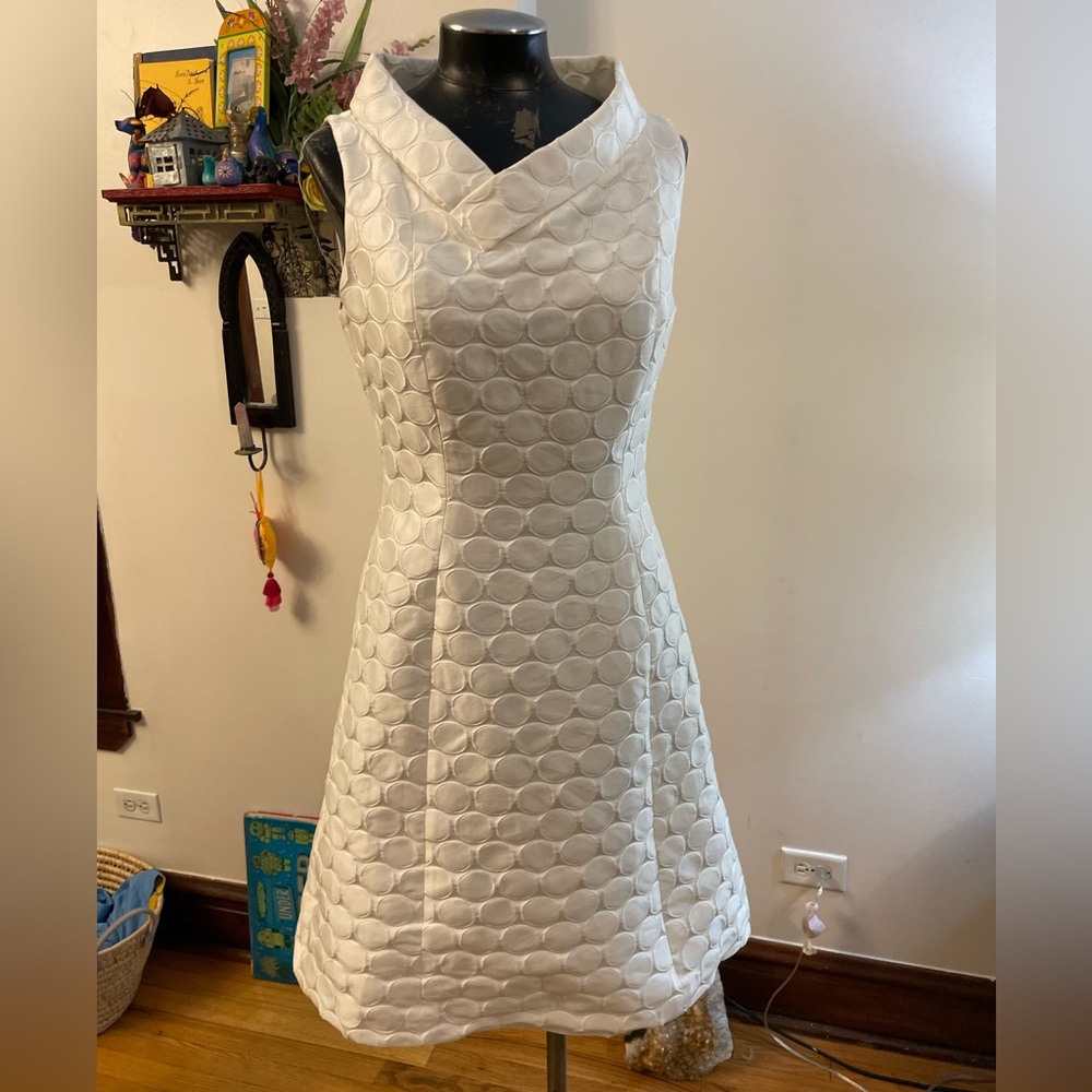 B Michael White hip dress